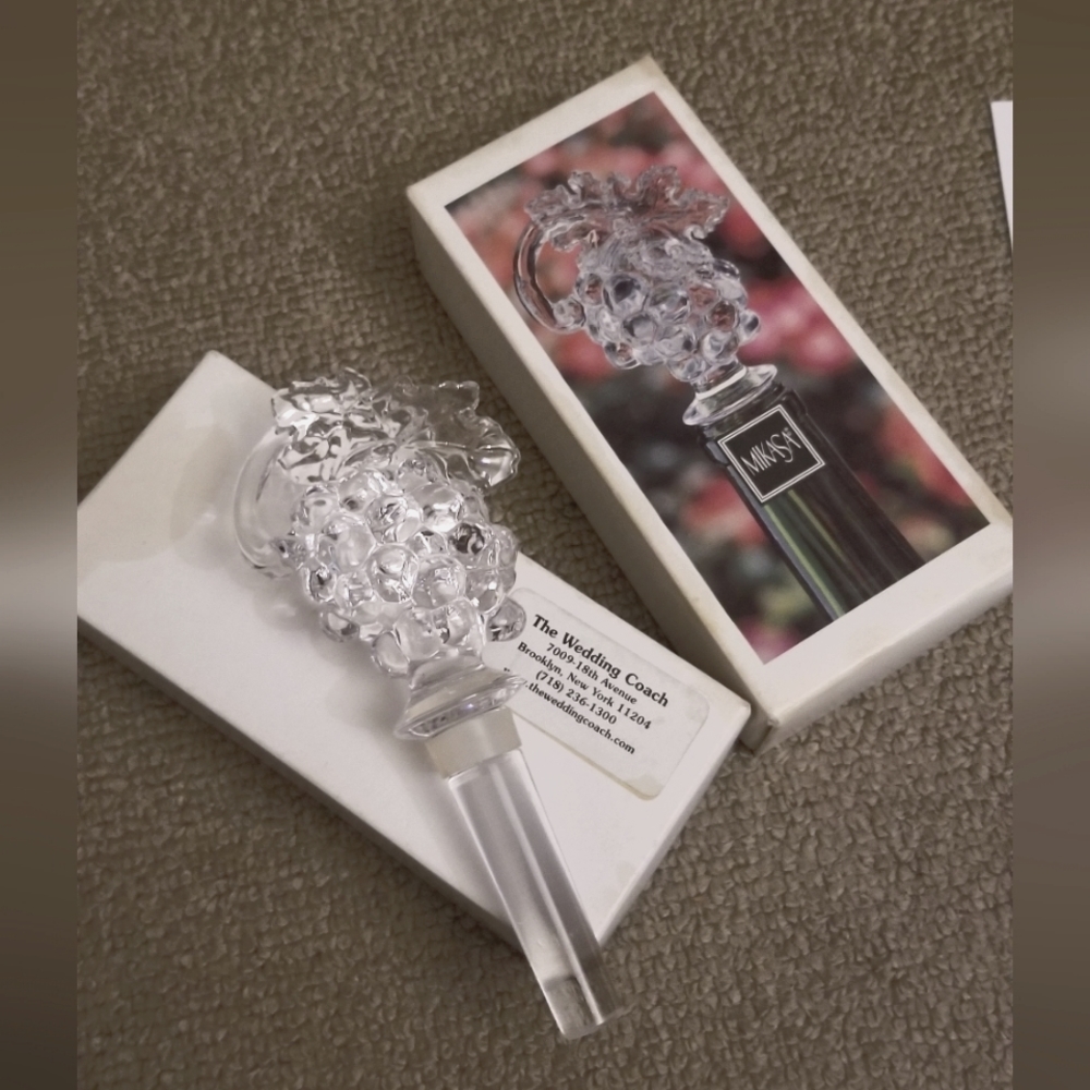 🌸🌷 Mikasa Crystal Fruit Collection Wine Bottle Stopper